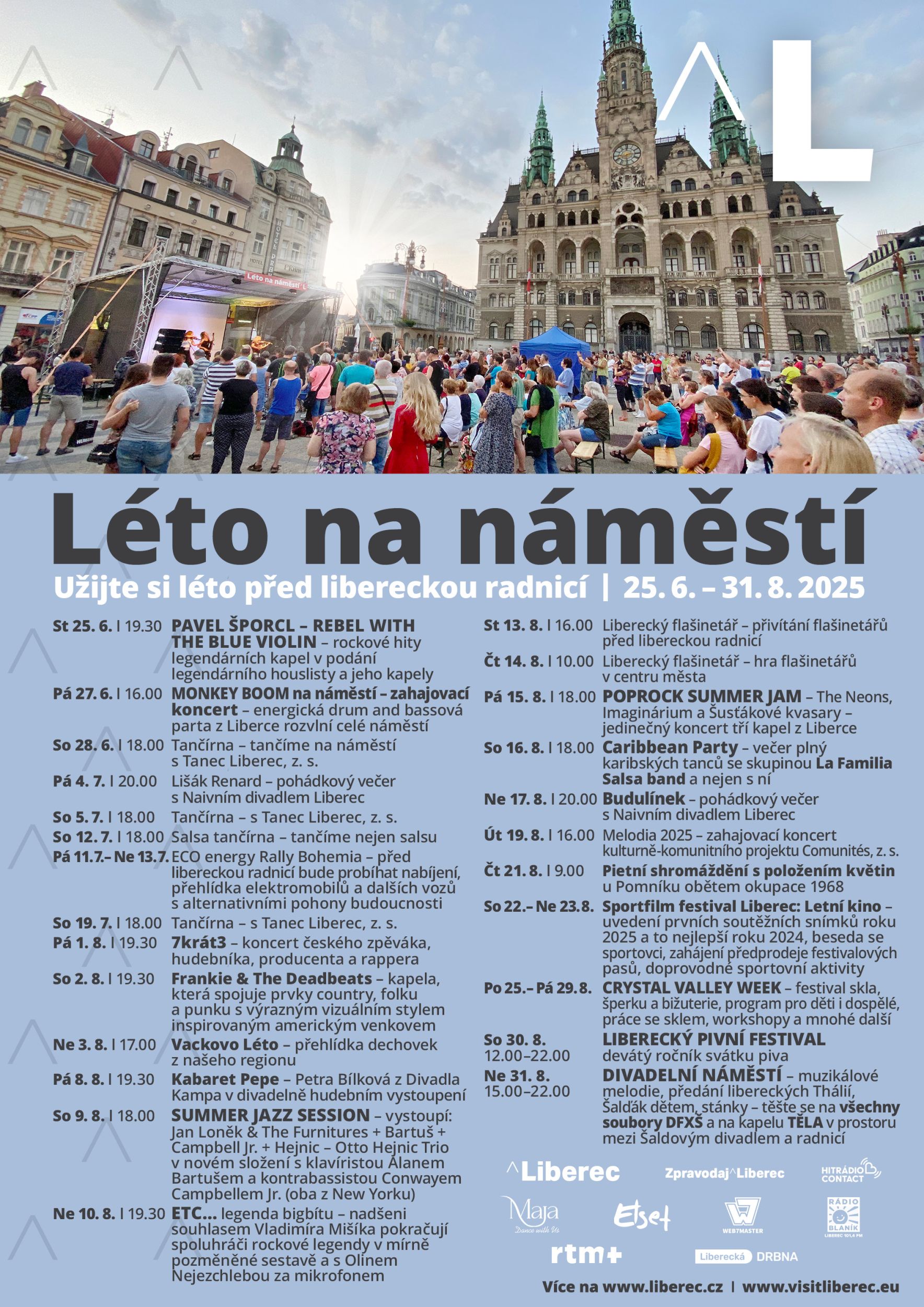 Léto na náměstí 2025: Užijte si léto před libereckou radnicí!